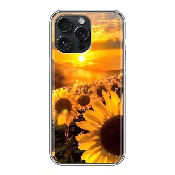 Чехол с рисунком «поле подсолнухов» для iPhone 16 Pro Max