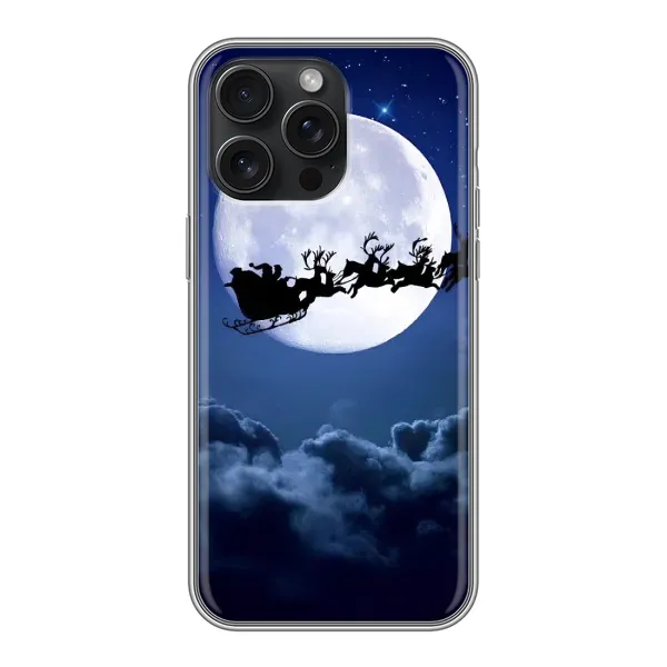 Чехол с рисунком «Санта - луна» для iPhone 16 Pro Max Чехол с рисунком «Санта - луна» для iPhone 16 Pro Max