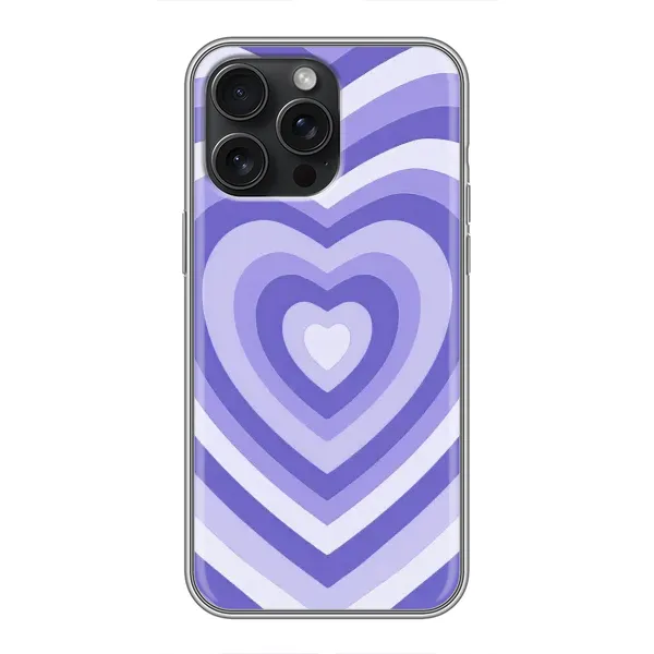 Чехол с рисунком «Сердце фиолет» для iPhone 16 Pro Max Чехол с рисунком «Сердце фиолет» для iPhone 16 Pro Max