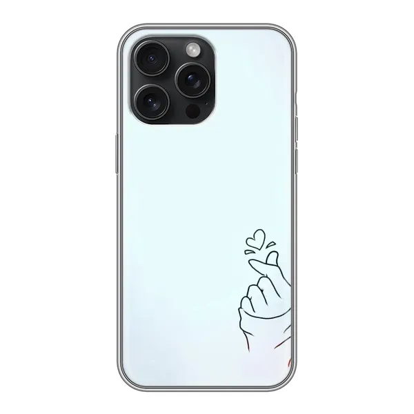 Чохол з малюнком «Сердечко на блакитному» для iPhone 16 Pro Max Чохол з малюнком «Сердечко на блакитному» для iPhone 16 Pro Max