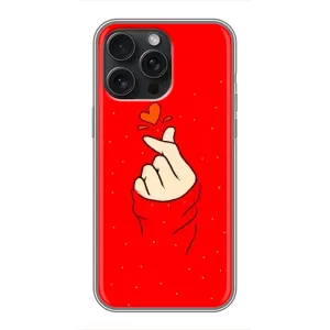 Чохол (Знак сердечка) для iPhone 16 Pro Max (Сердечко на червоному)