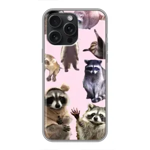 Силиконовый Чехол с Енотами на iPhone 16 Pro Max (Смешные Еноты)