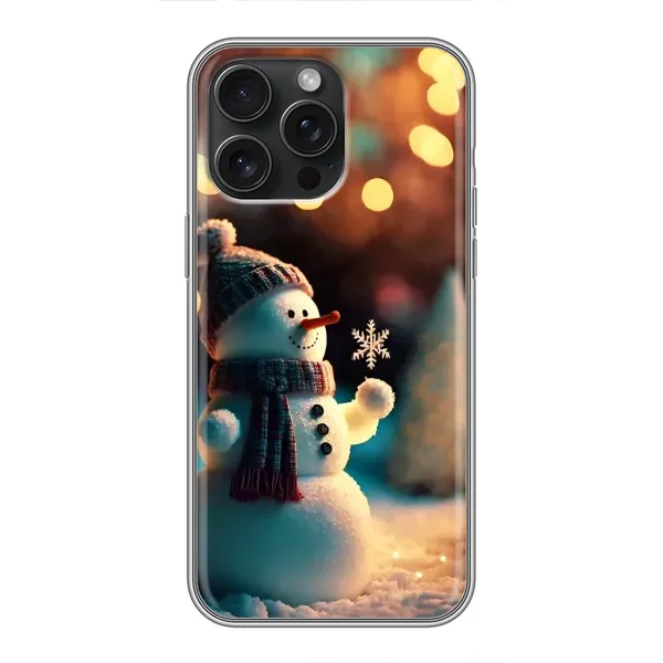 Чехол с рисунком «Снеговик праздничный» для iPhone 16 Pro Max