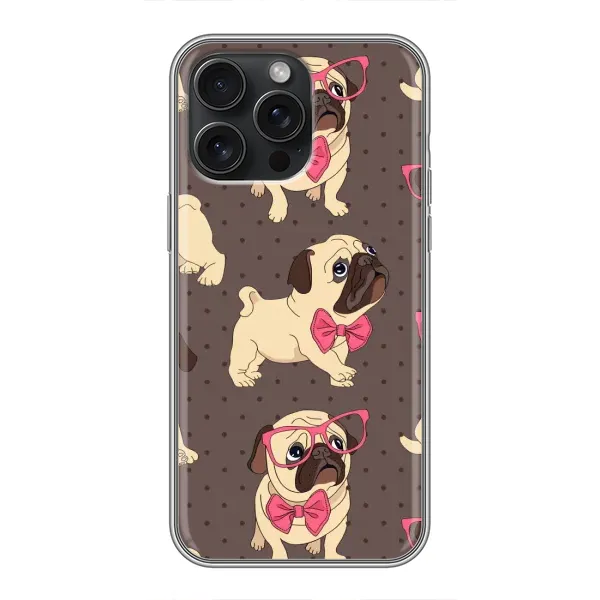 Чехол с рисунком «Собачки Мопсики» для iPhone 16 Pro Max Чехол с рисунком «Собачки Мопсики» для iPhone 16 Pro Max
