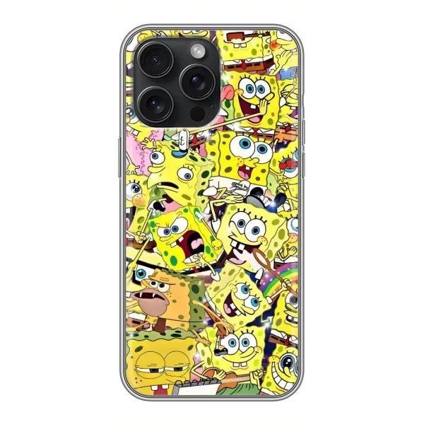 Чехол с рисунком «Спанч Боб Арт» для iPhone 16 Pro Max Чехол с рисунком «Спанч Боб Арт» для iPhone 16 Pro Max