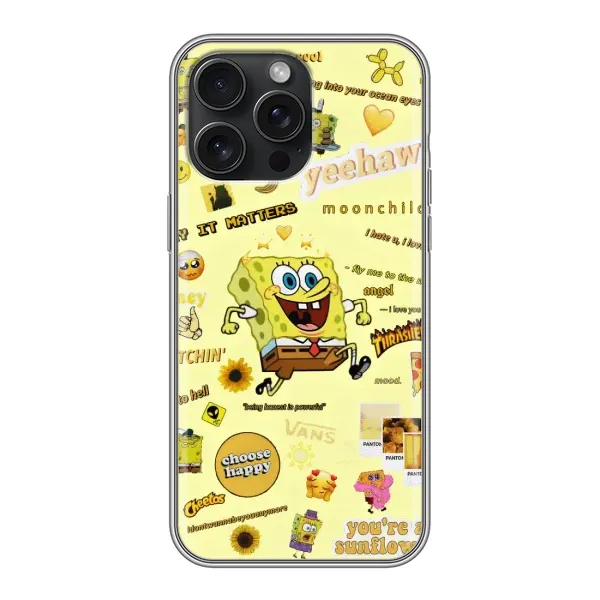 Чехол с рисунком «Спанч Боб бежит» для iPhone 16 Pro Max Чехол с рисунком «Спанч Боб бежит» для iPhone 16 Pro Max