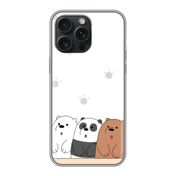 Чехол с рисунком «Удивленные медвеженки» для iPhone 16 Pro Max