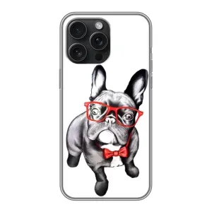 Бампер для iPhone 16 Pro Max с картинкой "Песики" (В очках)