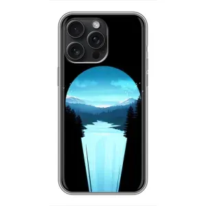 Летний Чехол на iPhone 16 Pro Max (Синий Водопад)