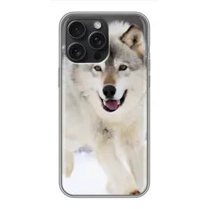 Чехол с Волком на iPhone 16 Pro Max (Волк на снегу)