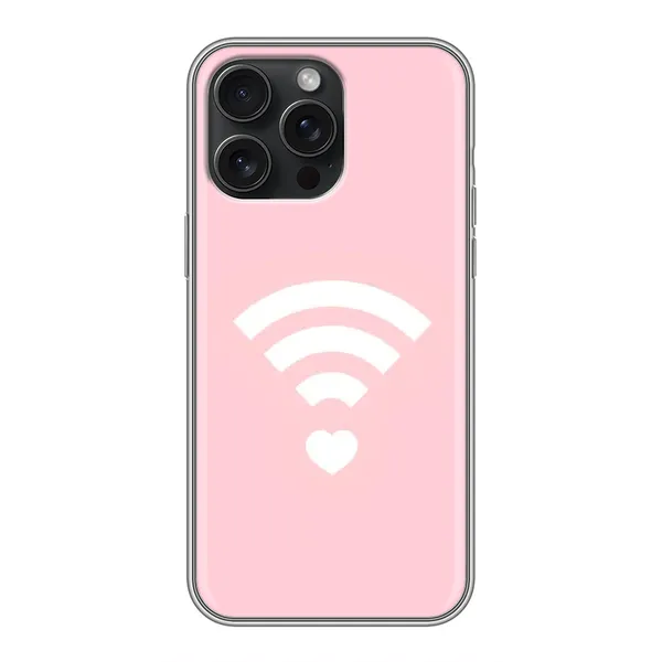 Чехол с рисунком «WiFi Love» для iPhone 16 Pro Max Чехол с рисунком «WiFi Love» для iPhone 16 Pro Max