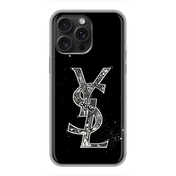 Чехол с рисунком «YSL» для iPhone 16 Pro Max