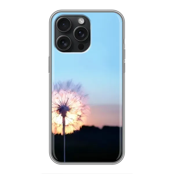 Чехол с рисунком «Закат с одуванчиком» для iPhone 16 Pro Max Чехол с рисунком «Закат с одуванчиком» для iPhone 16 Pro Max