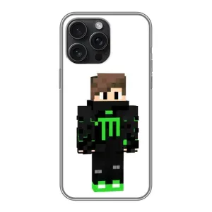 Чохли для iPhone 16 Pro Max (Персонажі МайнКрафт) (Зелений хлопчик)
