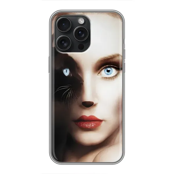 Чехол с рисунком «Женщина кошка» для iPhone 16 Pro Max Чехол с рисунком «Женщина кошка» для iPhone 16 Pro Max