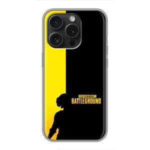 Чехол (TPU) с картинкой "Лого Пабг" на Айфон 16 Про (Battlegrounds)