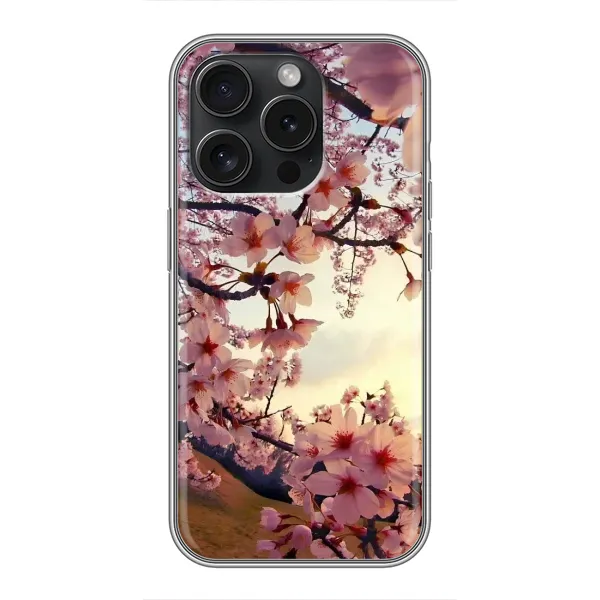 Чехол с рисунком «Цветущая сакура» для iPhone 16 Pro Чехол с рисунком «Цветущая сакура» для iPhone 16 Pro