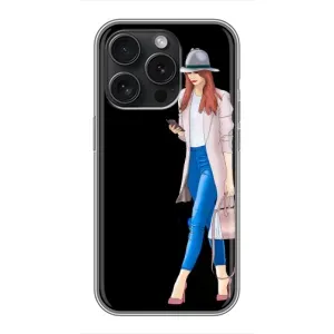 Чохол з картинкою Модні Дівчата iPhone 16 Pro (Дівчина з телефоном)