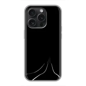 Чехол с картинками на черном фоне для iPhone 16 Pro (Дорога)