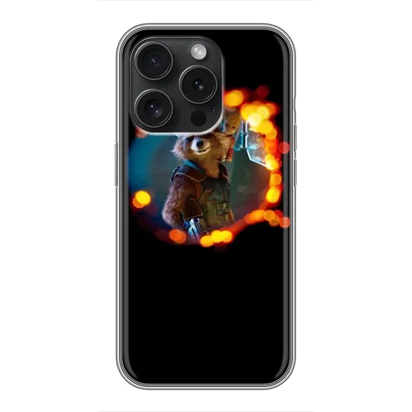Чехол с рисунком «Енот Ракета» для iPhone 16 Pro Чехол с рисунком «Енот Ракета» для iPhone 16 Pro