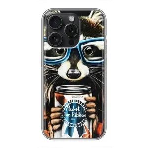 Силіконовий Чохол з Энотами на iPhone 16 Pro (Єнот в окулярах)