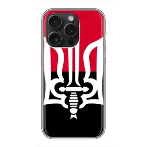 Чехлы УПА (Красно-Чёрный) на iPhone 16 Pro (Герб Украины)
