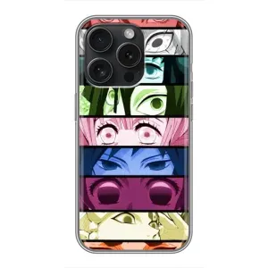 Силиконовые чехлы с глазами Anime для Айфон 16 Про (Глаза Хашира)