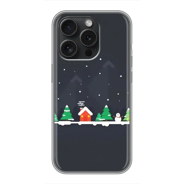 Чехол с рисунком «Город зимний» для iPhone 16 Pro Чехол с рисунком «Город зимний» для iPhone 16 Pro
