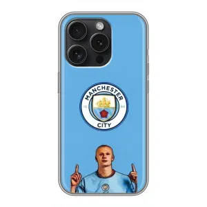 Чохли з принтом на iPhone 16 Pro Футболіст (Холанд Манчестер Сіті)