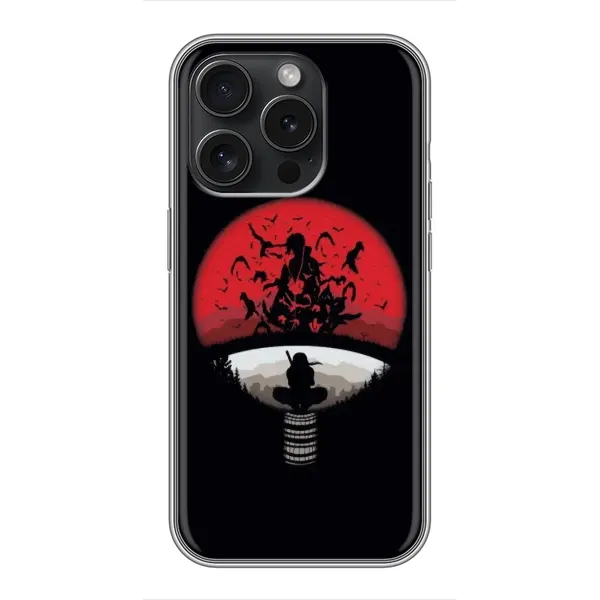 Чехол с рисунком «Итачи на черном» для iPhone 16 Pro Чехол с рисунком «Итачи на черном» для iPhone 16 Pro