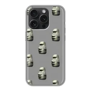 Бампер с принтом Мемы для iPhone 16 Pro (Каменное лицо)