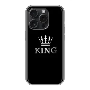 Чохол (Корона на чорному фоні) для Айфон 16 Про (KING)