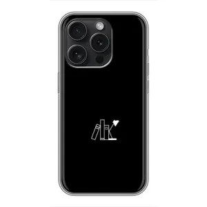 Чехол с картинками на черном фоне для iPhone 16 Pro (Книжки)