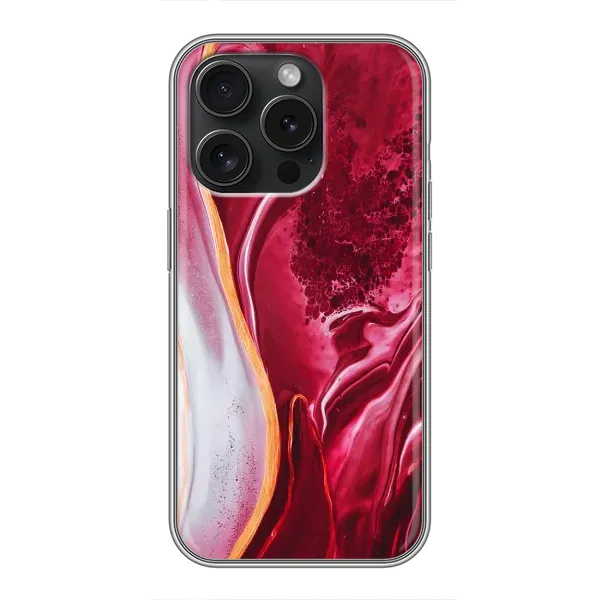 Чехол с рисунком «Красный мрамор» для iPhone 16 Pro Чехол с рисунком «Красный мрамор» для iPhone 16 Pro