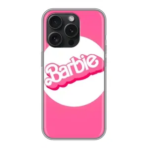 Силиконовый Чехол Барби Фильм на iPhone 16 Pro (Лого Барби)