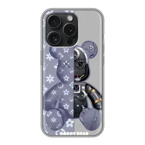 Силиконовый чехол для iPhone 16 Pro (Медведь Louis Vuitton)