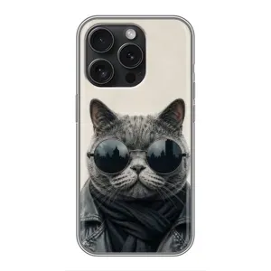 Чохол на тематику: Коти для iPhone 16 Pro (Модний кіт)