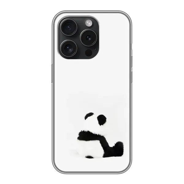 Чехол с рисунком «Панда обиделся» для iPhone 16 Pro