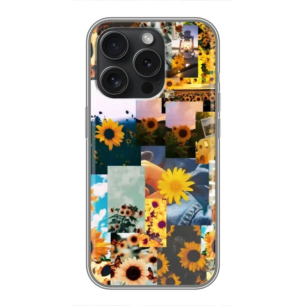 Чехол с рисунком «Подсолнуховый дизайн» для iPhone 16 Pro Чехол с рисунком «Подсолнуховый дизайн» для iPhone 16 Pro