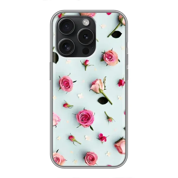 Чехол с рисунком «Разные цветы» для iPhone 16 Pro Чехол с рисунком «Разные цветы» для iPhone 16 Pro