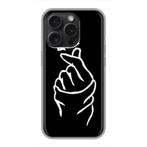 Чохол (Знак сердечка) для iPhone 16 Pro (Сердечко на чорному)