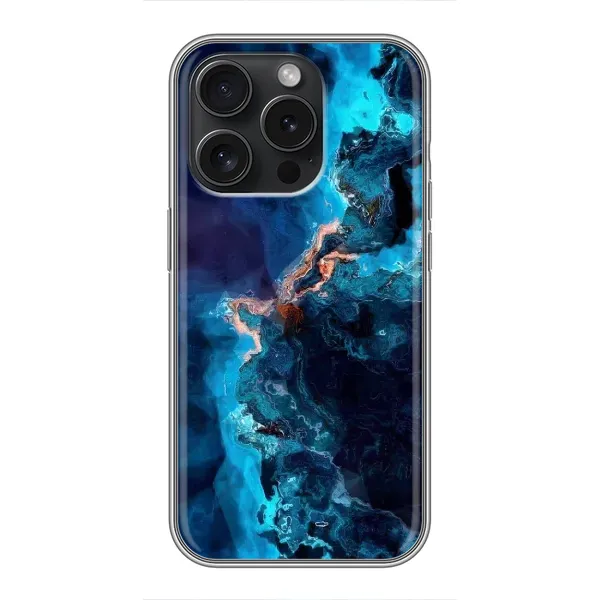 Чехол с рисунком «Синий мрамор» для iPhone 16 Pro Чехол с рисунком «Синий мрамор» для iPhone 16 Pro