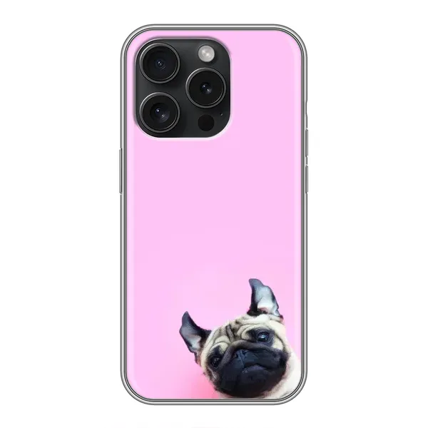Чехол с рисунком «Собака на розовом» для iPhone 16 Pro Чехол с рисунком «Собака на розовом» для iPhone 16 Pro