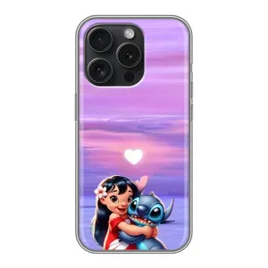 Чехол с рисунком Стич для iPhone 16 Pro (Стич и Лило)