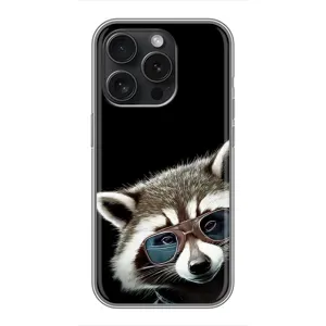 Силіконовий Чохол з Энотами на iPhone 16 Pro (Стильний Єнот)