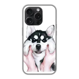 Бампер для iPhone 16 Pro з картинкою "Песики" (Собака Хаскі)