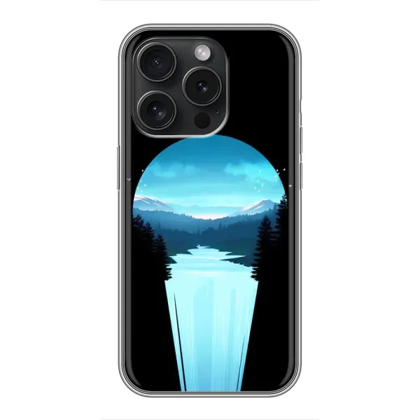 Чехол с рисунком «Синий Водопад» для iPhone 16 Pro Чехол с рисунком «Синий Водопад» для iPhone 16 Pro