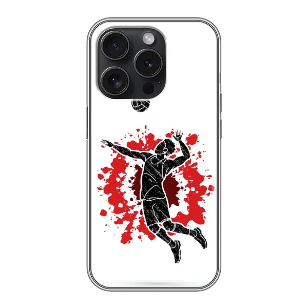 Чехол с рисунком «Волейболист» для iPhone 16 Pro Чехол с рисунком «Волейболист» для iPhone 16 Pro