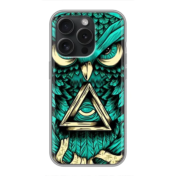 Чохол з малюнком «Зелена сова» для iPhone 16 Pro Чохол з малюнком «Зелена сова» для iPhone 16 Pro