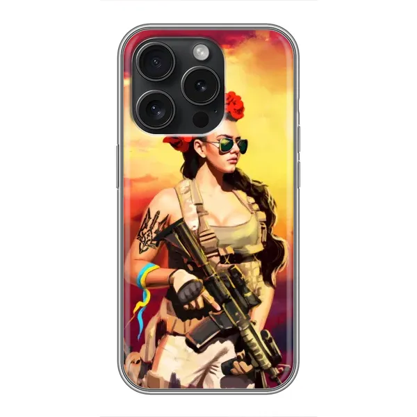 Чехол с рисунком «Женщина солдат» для iPhone 16 Pro Чехол с рисунком «Женщина солдат» для iPhone 16 Pro